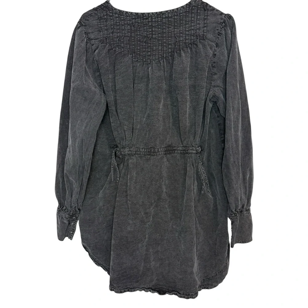Free People Denim Darling Mini Dress in washed black cotton size small - Picture 5 of 9
